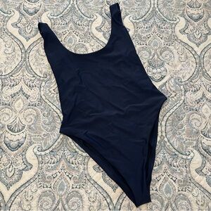 Aerie Classic Navy One-Piece Swimsuit Size L
